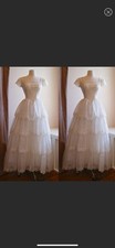 Vintage Tiered Ruffle Wedding Dress