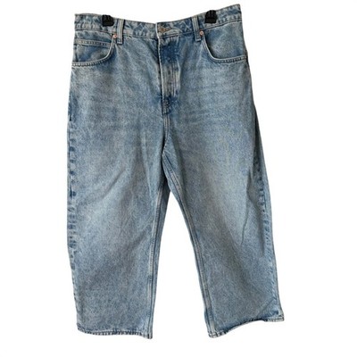 We The Free Deep Trance Dropped Boyfriend Jeans Acid Wash Blue 31 High Rise