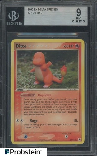 2005 Pokemon EX Delta Species #37 Ditto U BGS 9 MINT