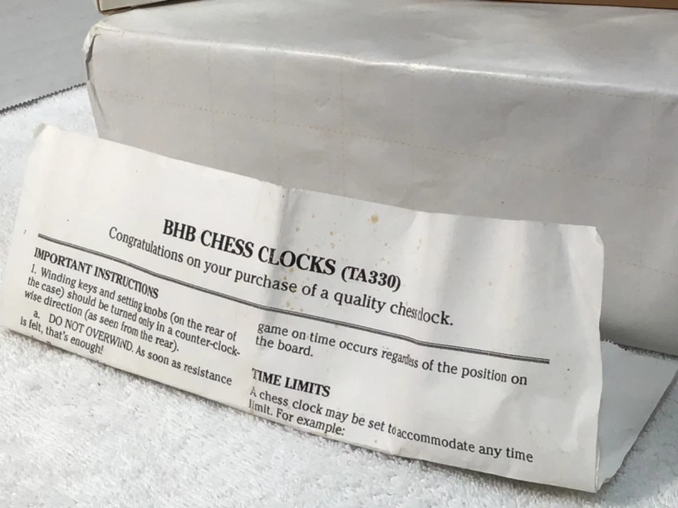 BHB Schachuhr German Mechanical Official Chess Clock NOS - Image 3 of 4