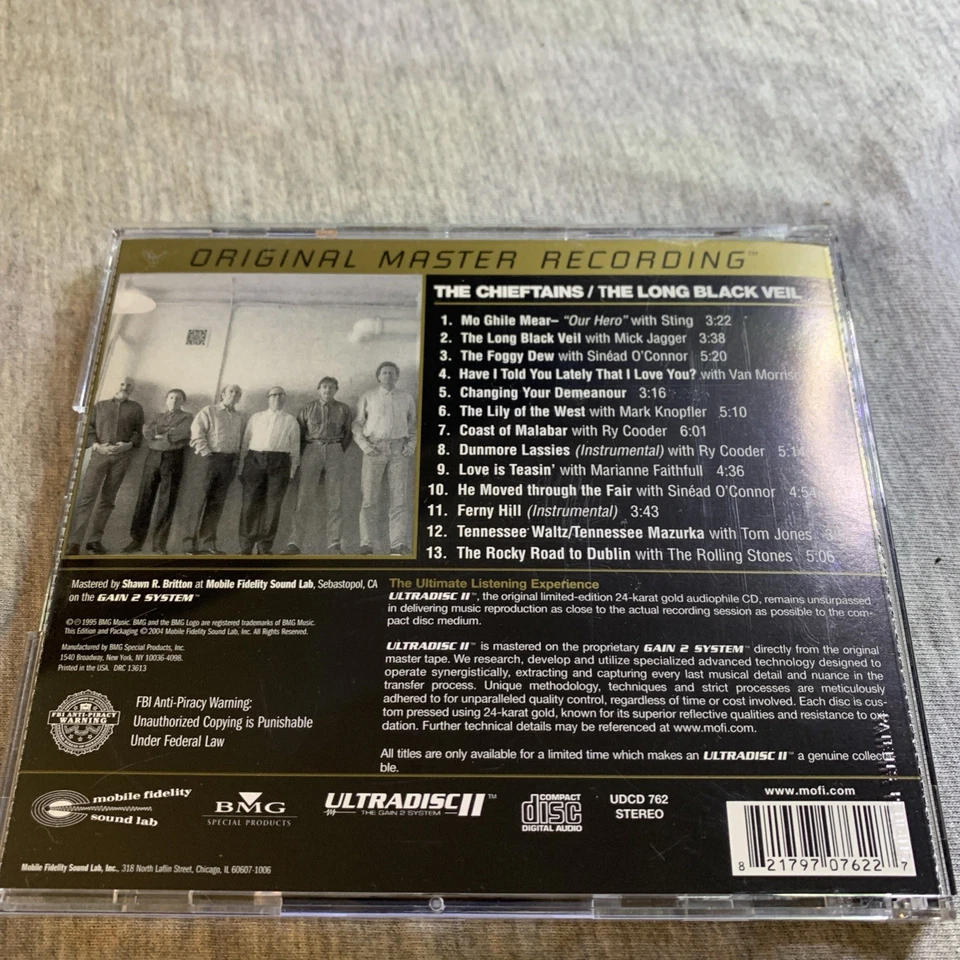 The Chieftains Long Black Veil MFSL 24KT Gold CD Foto 2 de 4