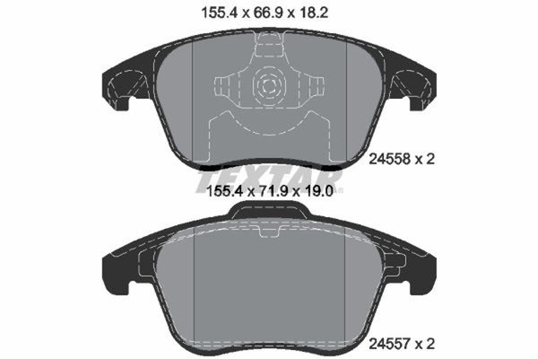 Textar Bremsbelagsatz Scheibenbremse Q+ 2455801 FüR Peugeot DS5 5008 CitroËN C4-image