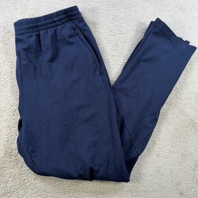 Adidas Track Pants Mens XL Navy Stretch Drawstring Zip Pocket Active Gym Joggers