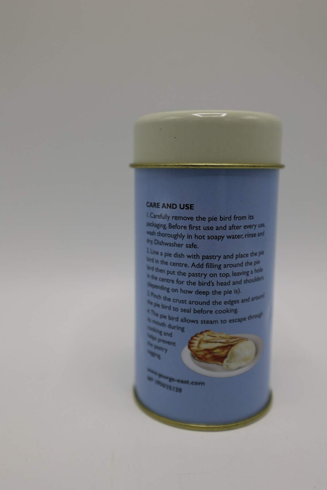 NEW! Tala Ceramic Pie Bird in a Tin, retro vintage style tin, black