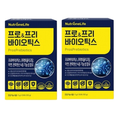 2 Pack Nutrione Life Pro & Prebiotics 5g x30 sticks Billion CFU Zinc Korean
