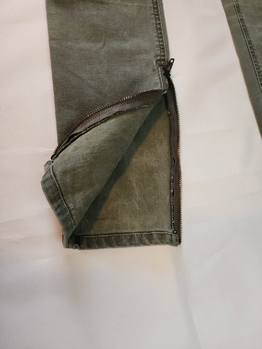 Hollister Juniors' Gr. 5 w27 Grün Satin Super Skinny Jeans Knöchel Reißverschluss Akzent - Bild 5 von 16