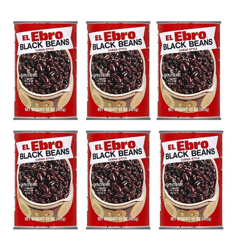 6-Pack El Ebro Cuban Style Black Beans – 15 oz Cans Fully Seasoned Ready to eat - Picture 7 of 24