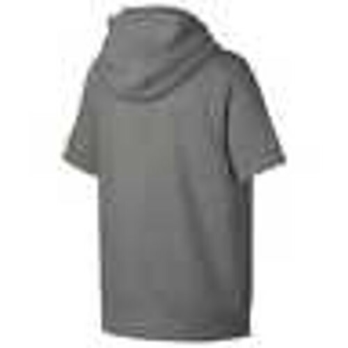 Nike Boy's Sportswear Grey/White Short Sleeve Club Hoodie (908232-063) Size L - Picture 2 of 2