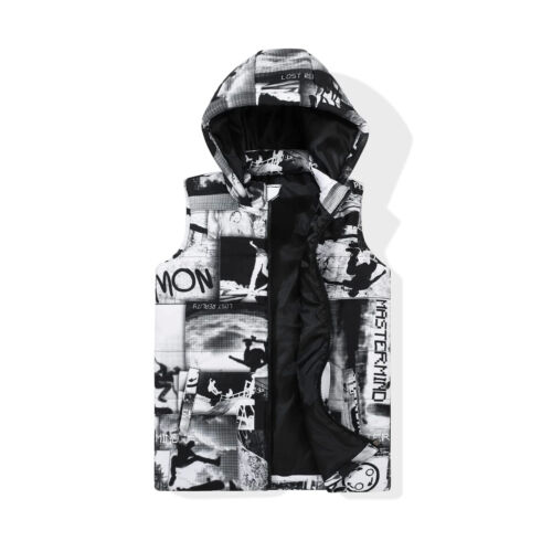 Tween Boys Hooded Puffer Vest: Stylish Sleeveless Quilted Jacket for All Seasons