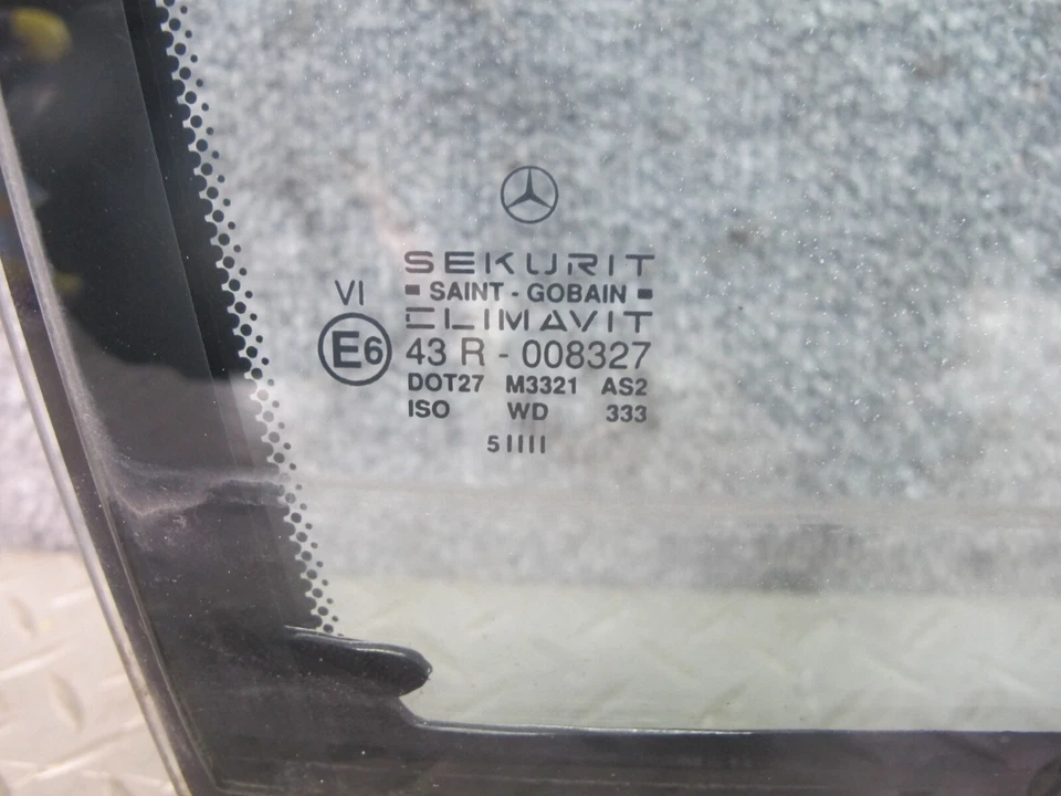 94-99 MERCEDES W140 S-CLASS SEDAN FRONT RIGHT PASSENGER DOOR GLASS WINDOW OEM - Image 3 of 4