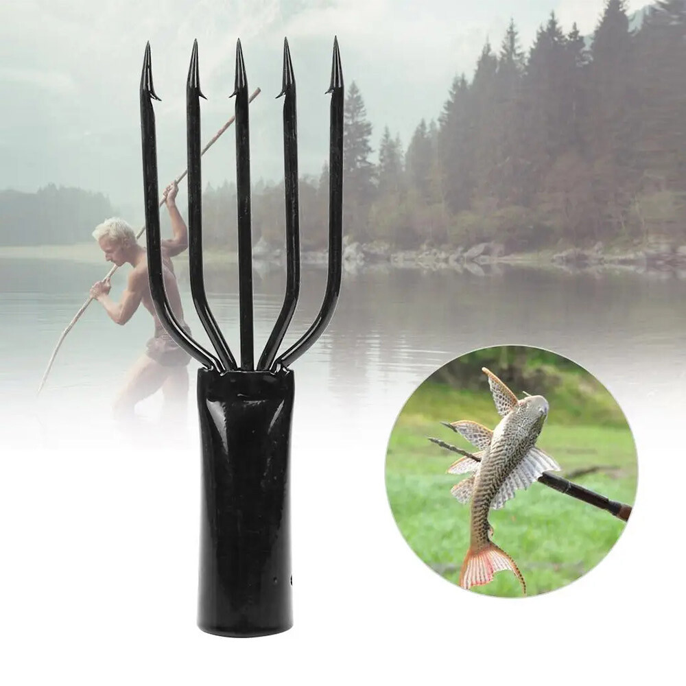 Fishing Spear 3,4,5 Prong Harpoon Spearhead Fork Diving Spear Head Barbed  Hook