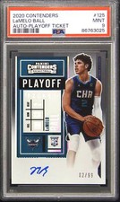 2020 Contenders Playoff Ticket Lamelo Ball Auto 02/99 JERSEY # PSA 9 MINT Rookie