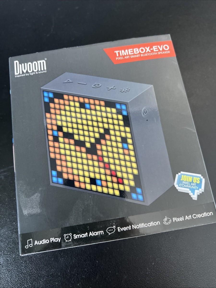 Portable Bluetooth Timebox Light Divoom TimeBox Evo Pixel Art