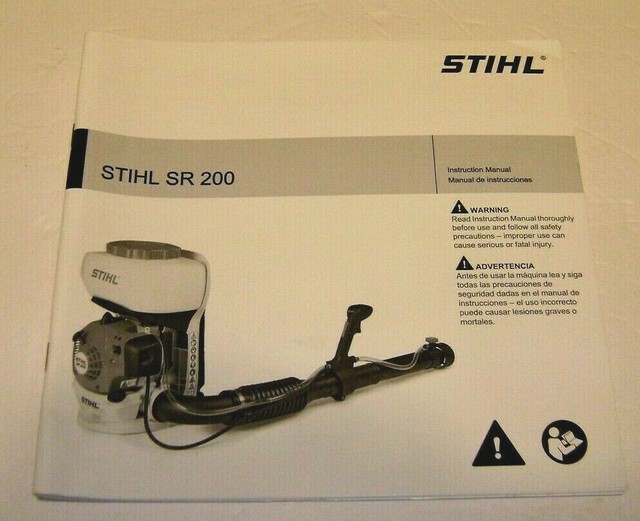 Stihl SR200, SR430, SR450 Backpack Gas Powered Sprayer / Fogger Owners Manual eBay