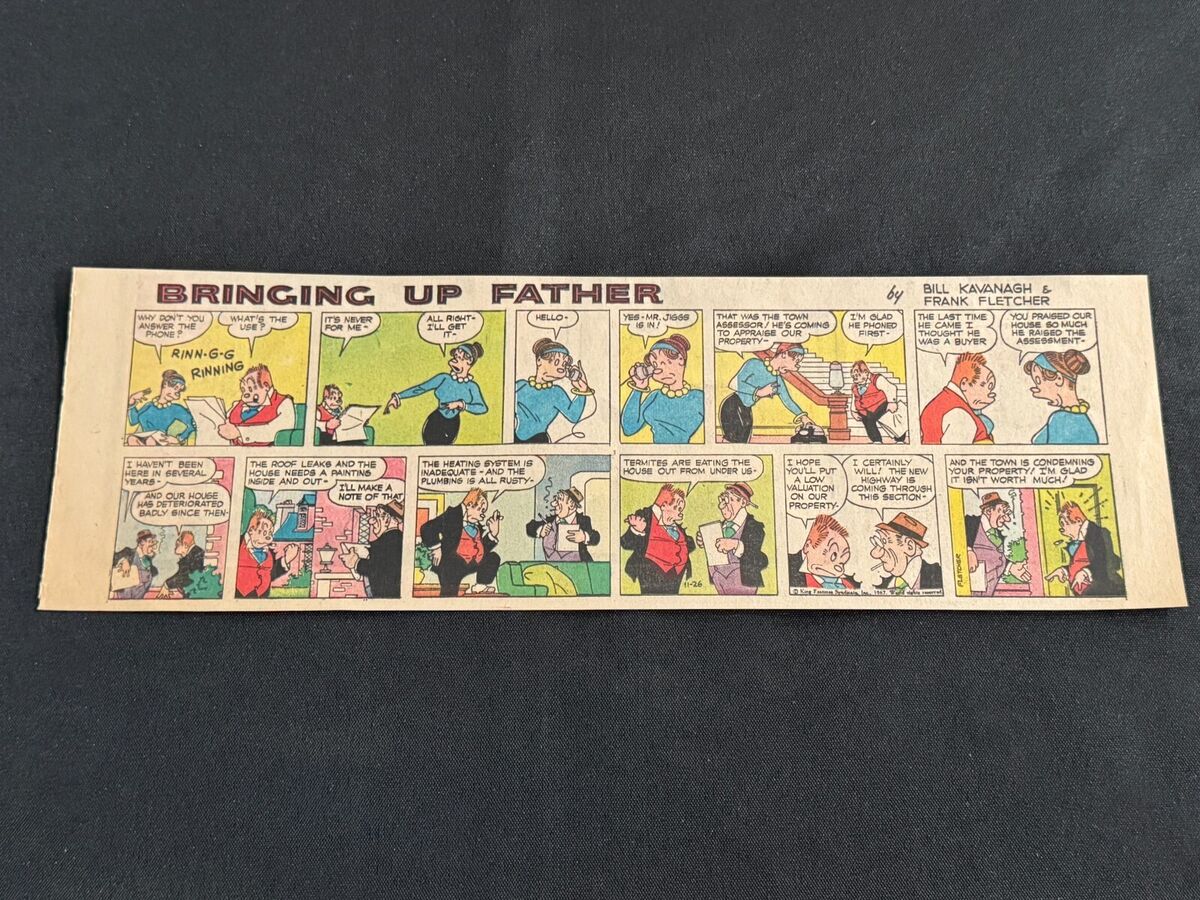 Q11 BRINGING UP FATHER Lot of 8 Sunday Quarter Page Comic Q11 BRINGING UP FATHER Lot of 8 Sunday Quarter Page Comic