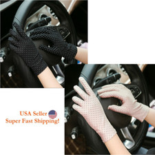 High Elasticity Spandex Gloves Thin Short Etiquette Solid Dot Color Gloves