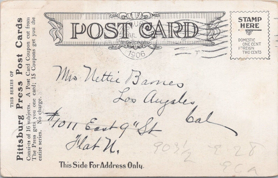 Advertising PC Pittsburgh Press Newspaper Post Card Series 1906 Home ...