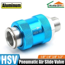 Aluminum HSV Hand Slide Valve Pneumatic Air Compressor PT1/8" 1/4" 3/8" 1/2"