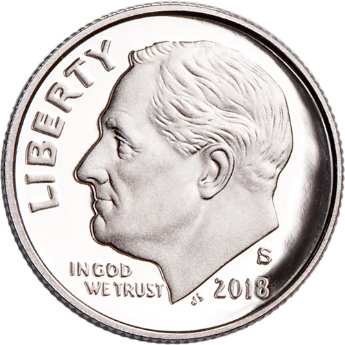 2018  S Roosevelt 90% Silver Dime DCAM GEM PROOF