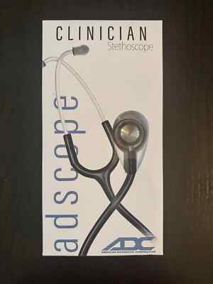 CLINICIAN STETHOSCOPE Adscope 603 Black Tube 30'' inch 603BK adc NEW