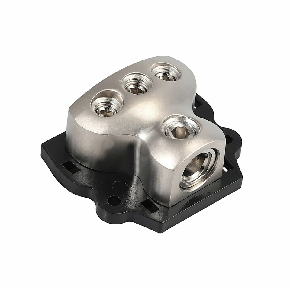 2Pcs 3 Way Power Distributor Block Car Audio Splitter 1*0 Gauge in 3*4 Gauge Out - Image 4 of 4