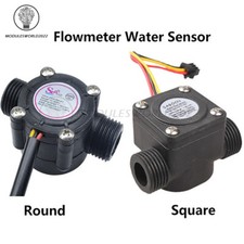 G1/2 Water Flow Sensor Fluid Flowmeter Switch Counter 1-30L/min Meter NEW