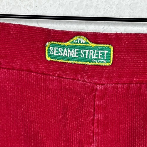 Sesame Street Pants Unisex 4T Red Elastic Waist Vintage Corduroy Retro 70s 80s - Picture 6 of 9