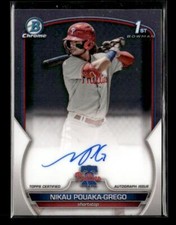 2023 Bowman #CPA-NP Nikau Pouaka-Grego Chrome Auto Philadelphia Phillies