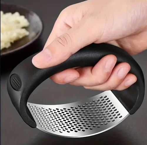 Stainless Steel Kitchen Garlic Press Crusher Rocking Mincer Manual Squeezer UK - Picture 5 of 8