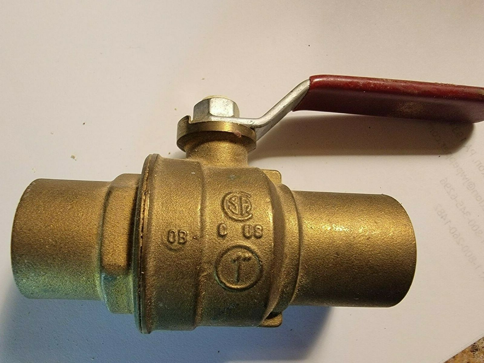 B&K ProLine 1 in. Brass Sweat Ball Valve Full Port