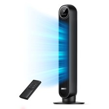 "Nomad One Bladeless Tower Fan: Ultra-Quiet Cooling, 4-Speeds, 90° Oscillation |