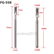 Dental FG 558 Round Tungsten Carbide Bur FG Burs For High Speed Handpiece USA