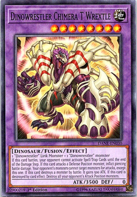 Dinowrestler Chimera T Wrextle DANE-EN030 Yu-Gi-Oh! Card Light Play 1st Edition