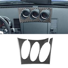 Pegatina interior de fibra de carbono para consola de radio para Nissan 350Z 2003-2009
