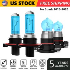 For Chevrolet Spark 2016-2020 Halogen Headlight Hi/Lo+Fog Light Bulbs Combo
