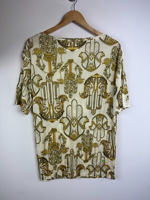 Authentic Ex Sample Piece Versace Collection Embellished Tee - 46 - uk 16