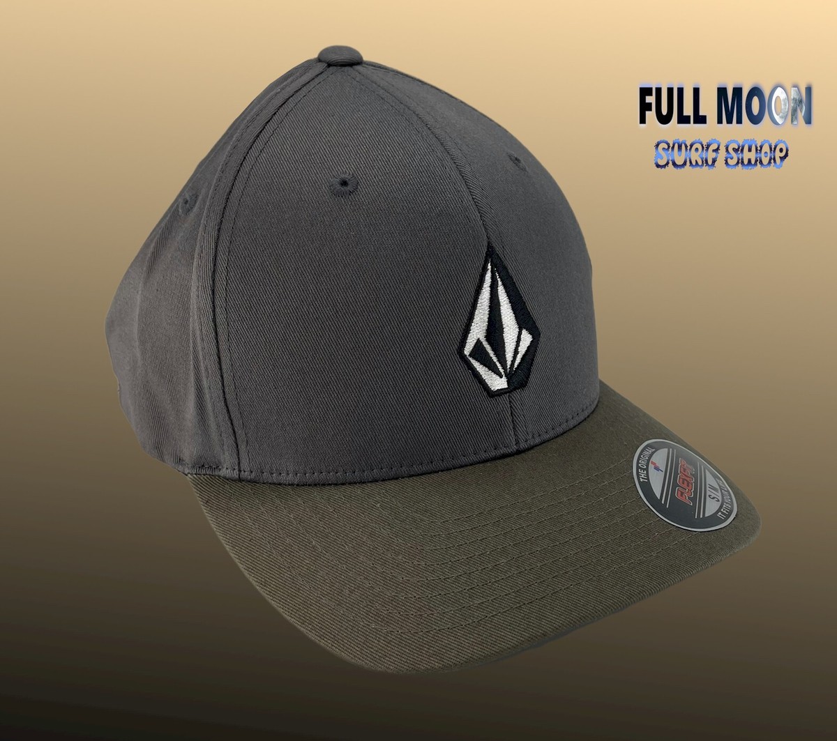 New Volcom Full Stone Brown Mens XFit Flex Fit Cap Hat