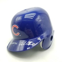Chicago Cubs GEORGE ALTMAN Signed Autographed Riddell MLB Mini Batting Helmet