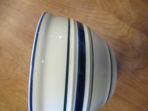 Tienshan COUNTRY CROCK BLUE & GREEN BANDS Deep Bowl 6" 1 ea 2 available - Picture 2 of 7