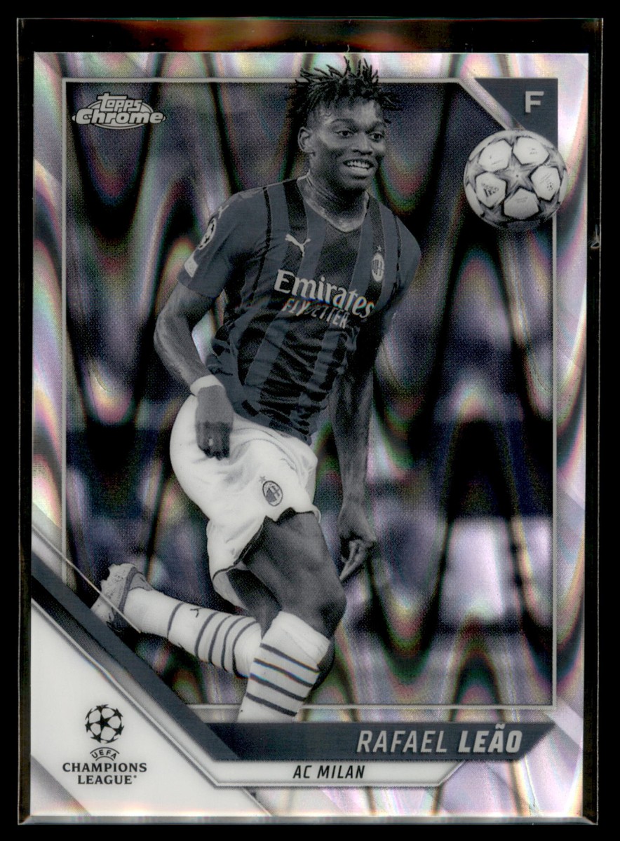 Rafael Leao 2021-22 Topps Chrome UEFA Champions Auto Aqua