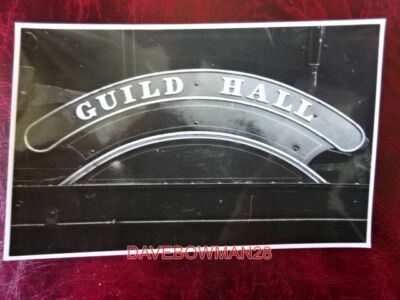 PHOTO  NAMEPLATE - GWR HALL CLASS 5927 - GUILD HALL