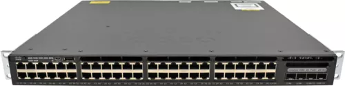 Cisco WS-C3650-48PD 48-Port RJ-45 PoE+ GE Switch 2x SFP 2x SFP+ 2x PSU +Ears