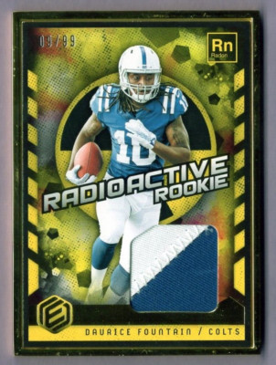 2018 PANINI ELEMENTS RADIOACTIVE ROOKIES DAURICE FOUNTAIN RADON PATCH #ED /99