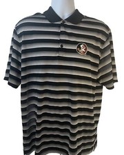 Nike Golf Tour Performance Polo Shirt Men XL Florida State Striped 3 Button