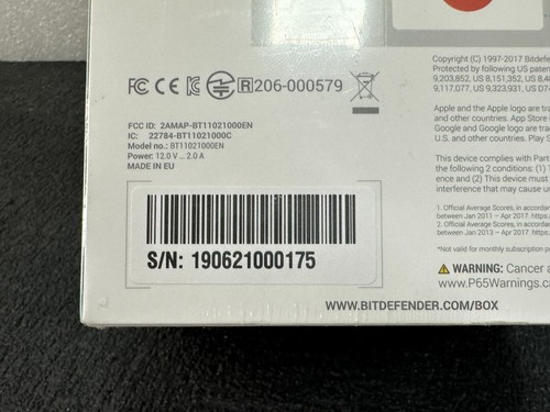 NEW BitDefender BOX Smart Home Cybersecurity Hub BT11021000EN New Sealed GREAT - Bild 6 von 7