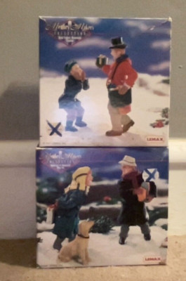 Lemax Memory Makers Collection Porcelain MINIATURE FIGURINES. Set of 2.  5''. MIB