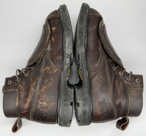 RED WING SHOES 5686 Vibram Metarsala Guard Steel Toe Work Boots Brown Men’s 10 M - Picture 9 of 17