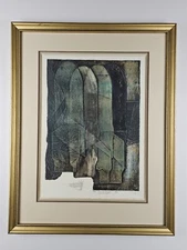 ART - Vintage Signed Glenn Eures - Limited Edition Etching 26x20 Framed VTG Art