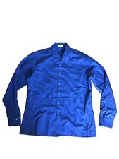 INGRAM Men's Classic Long Sleeve Shirt Blue Cotton Work Shirt Size 44