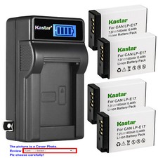 Kastar Battery LCD Wall Charger for Canon LP-E17 LPE17 Canon EOS 800D Rebel SL2